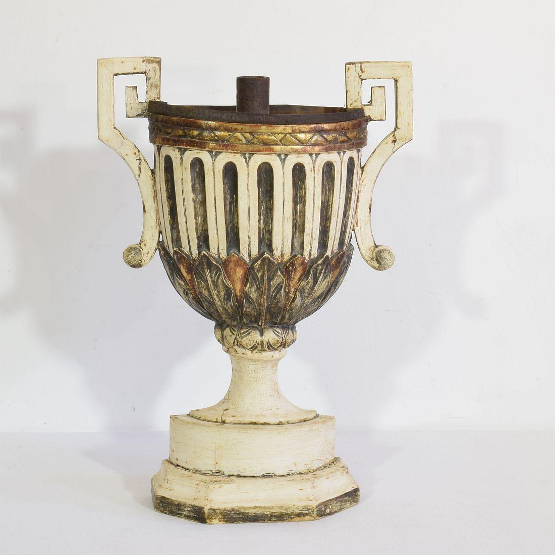 Pair of 18th Century Italian Neoclassical Altar Candleholders For Sale 9