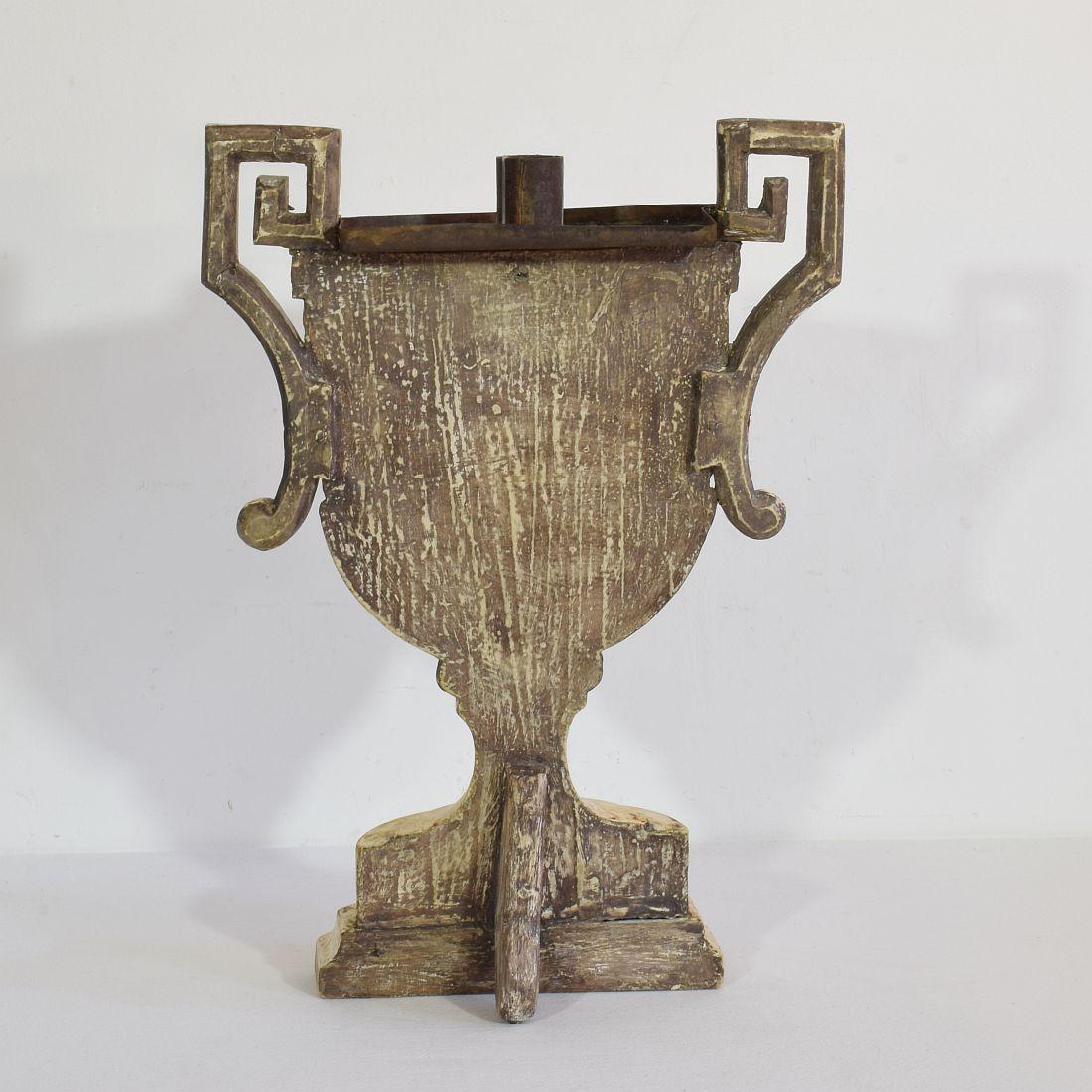 Pair of 18th Century Italian Neoclassical Altar Candleholders For Sale 10