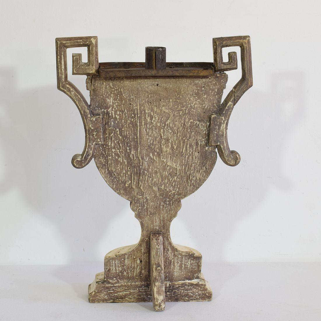 Pair of 18th Century Italian Neoclassical Altar Candleholders For Sale 3