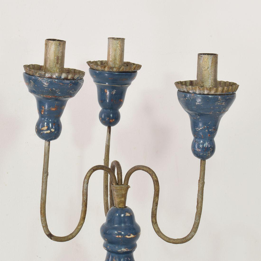 Pair of 18th Century Italian Neoclassical Candleholders 5