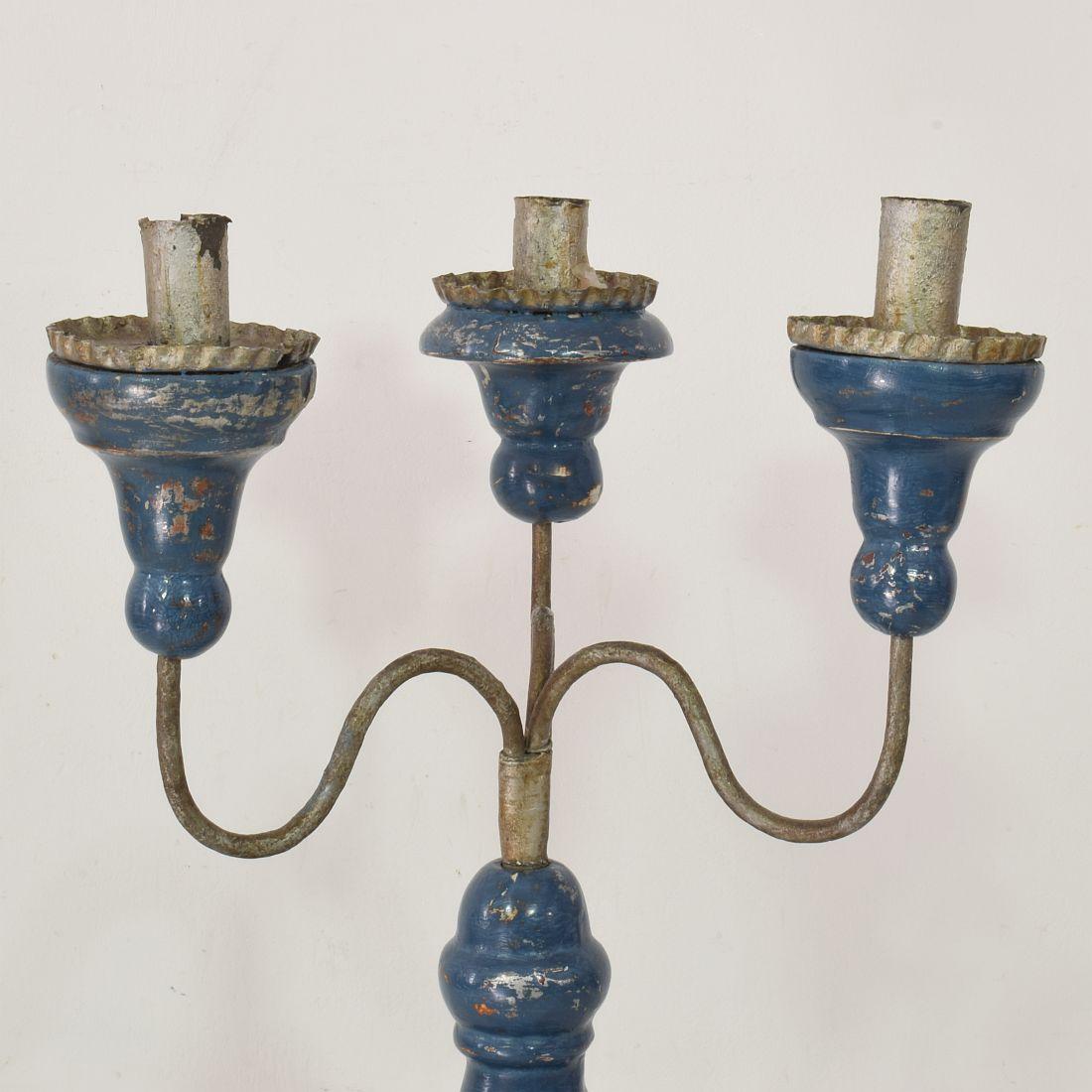 Pair of 18th Century Italian Neoclassical Candleholders 11