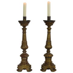 Pair of 18th Century Italian Neoclassical Candleholders