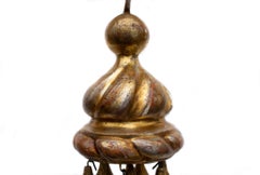 Pair of 18th Century Italian Rococo Gold Leaf Hand Carved 'Pompom' Tassels