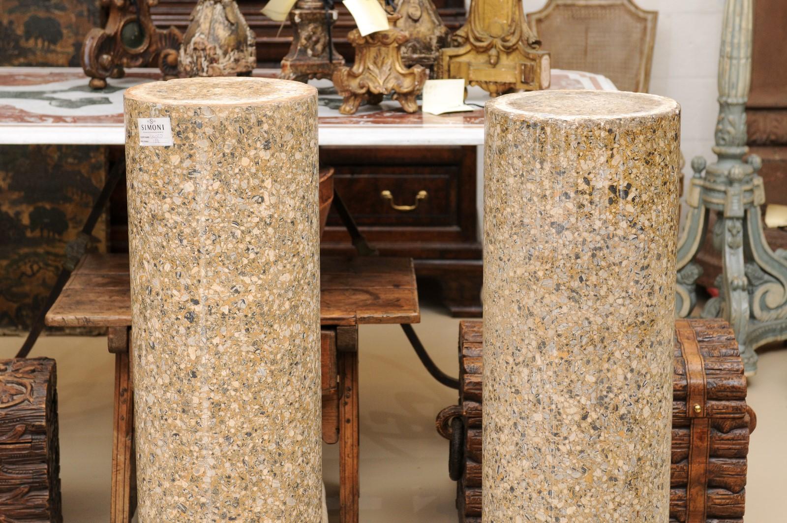 Pair of 18th Century Italian Scagliola Pedestals ca. 1780 7