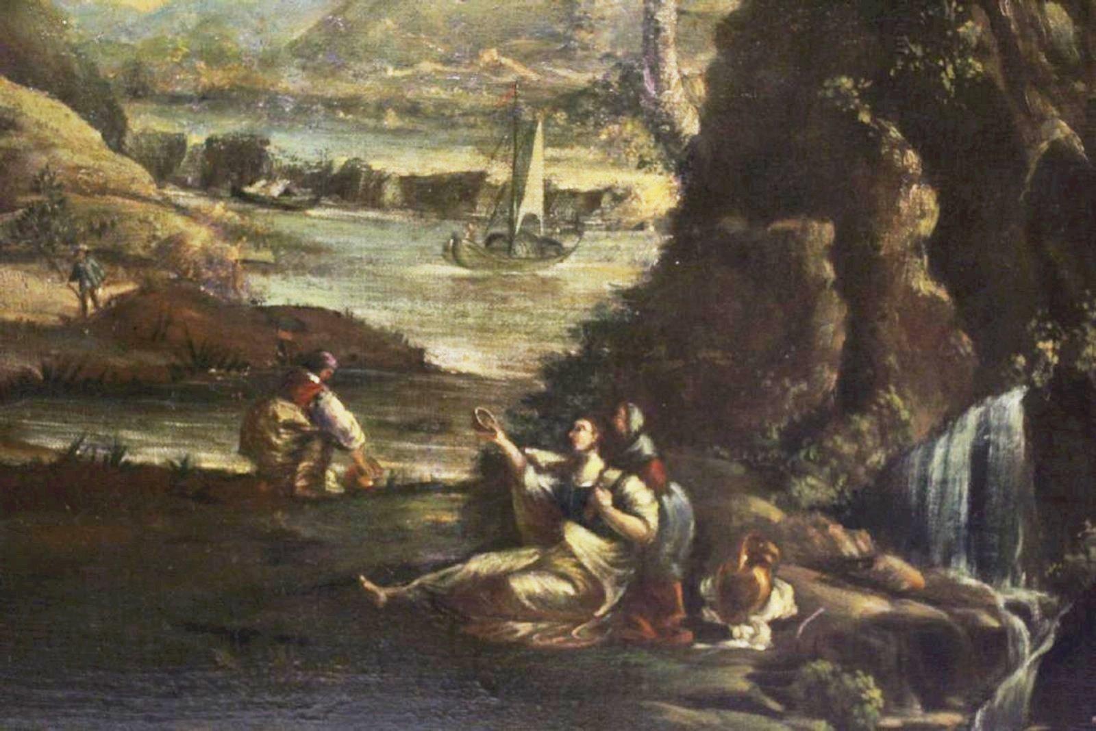 Pair of 18th Century Italian School Oil on Canvas Paintings 5