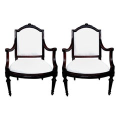 Pair of 18th Century Italian Walnut Chairs