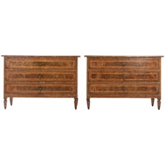 Pair of 18th Century Italian Walnut Commodes Pair of 18th Century Italian Walnut Commodes
