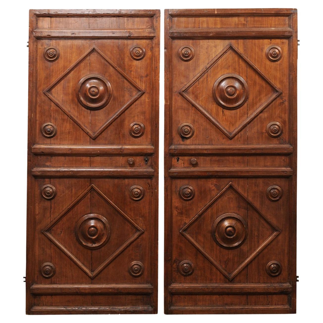  Pair of 18th Century Italian Walnut Doors