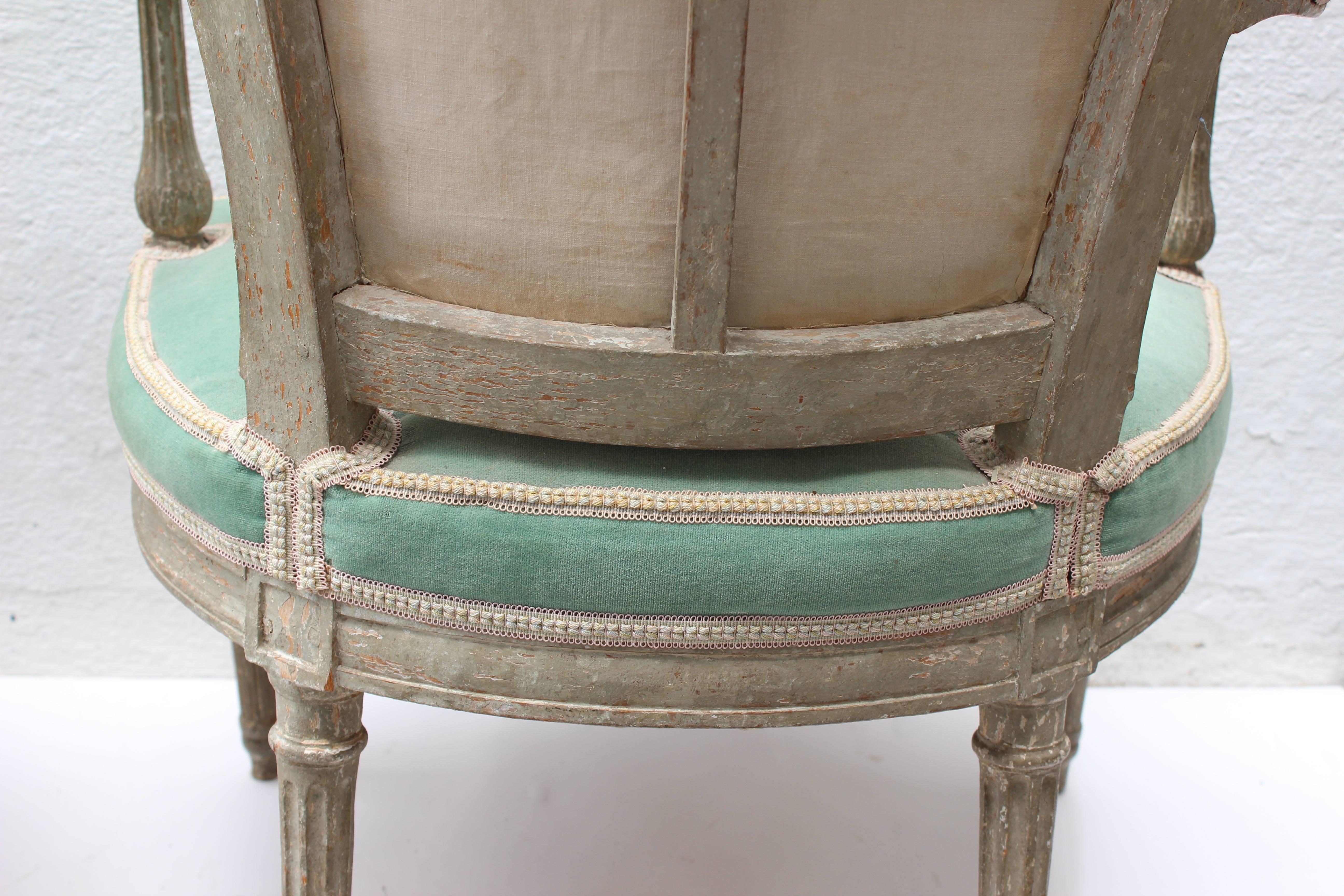 Pair of 18th Century Louis XVI Fauteuils Attributed to Georges Jacob For Sale 8