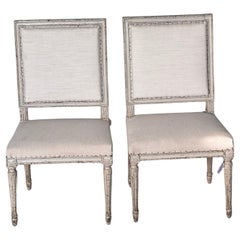 Pair of 18th Century Louis XVI Painted Chairs