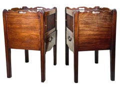 Pair Of 18th Century Mahogany Bedside Night Tables