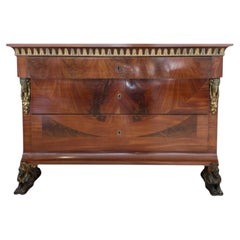 18th Century Mahogany Chest with Bronze Feet