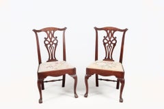 Pair of 18th Century Mahogany Chippendale Style Chairs