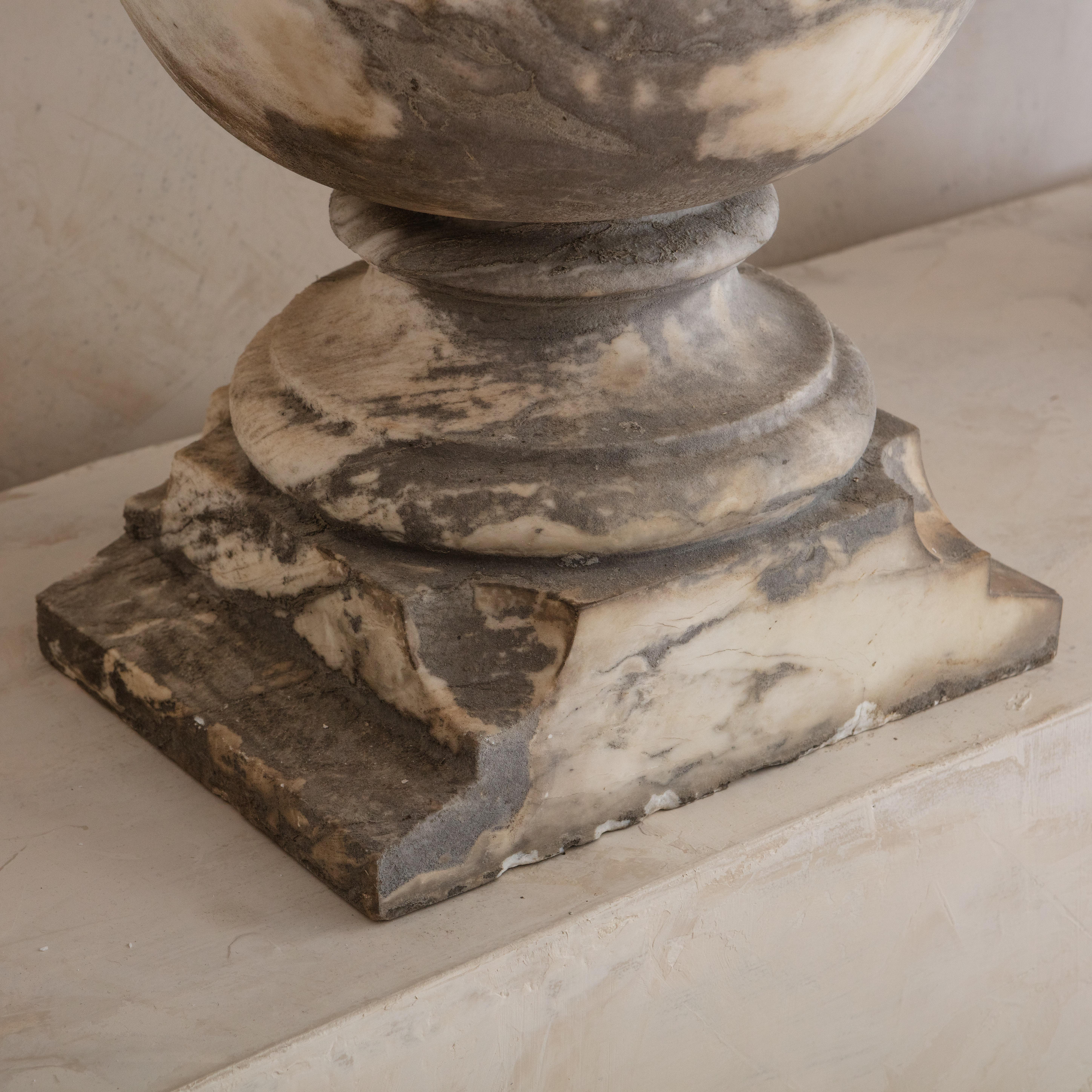 French Pair of 18th Century Marble Planter Urns