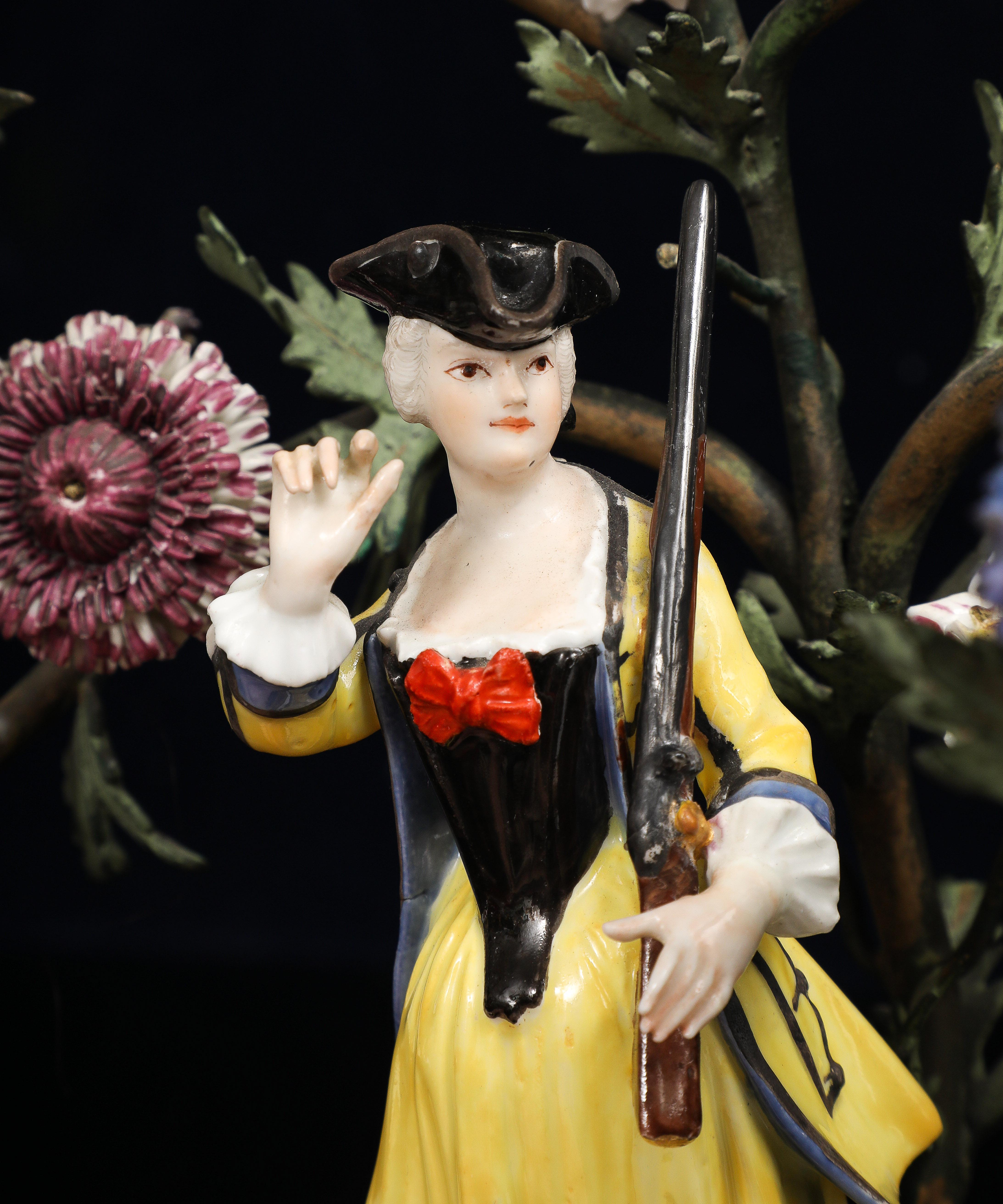 Paar Meissen Porcelain Figural & Ormolu Mounted Candelabras aus dem 18. im Angebot 9