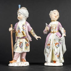 Pair of 18th Century Meissen Porcelain Subjects.