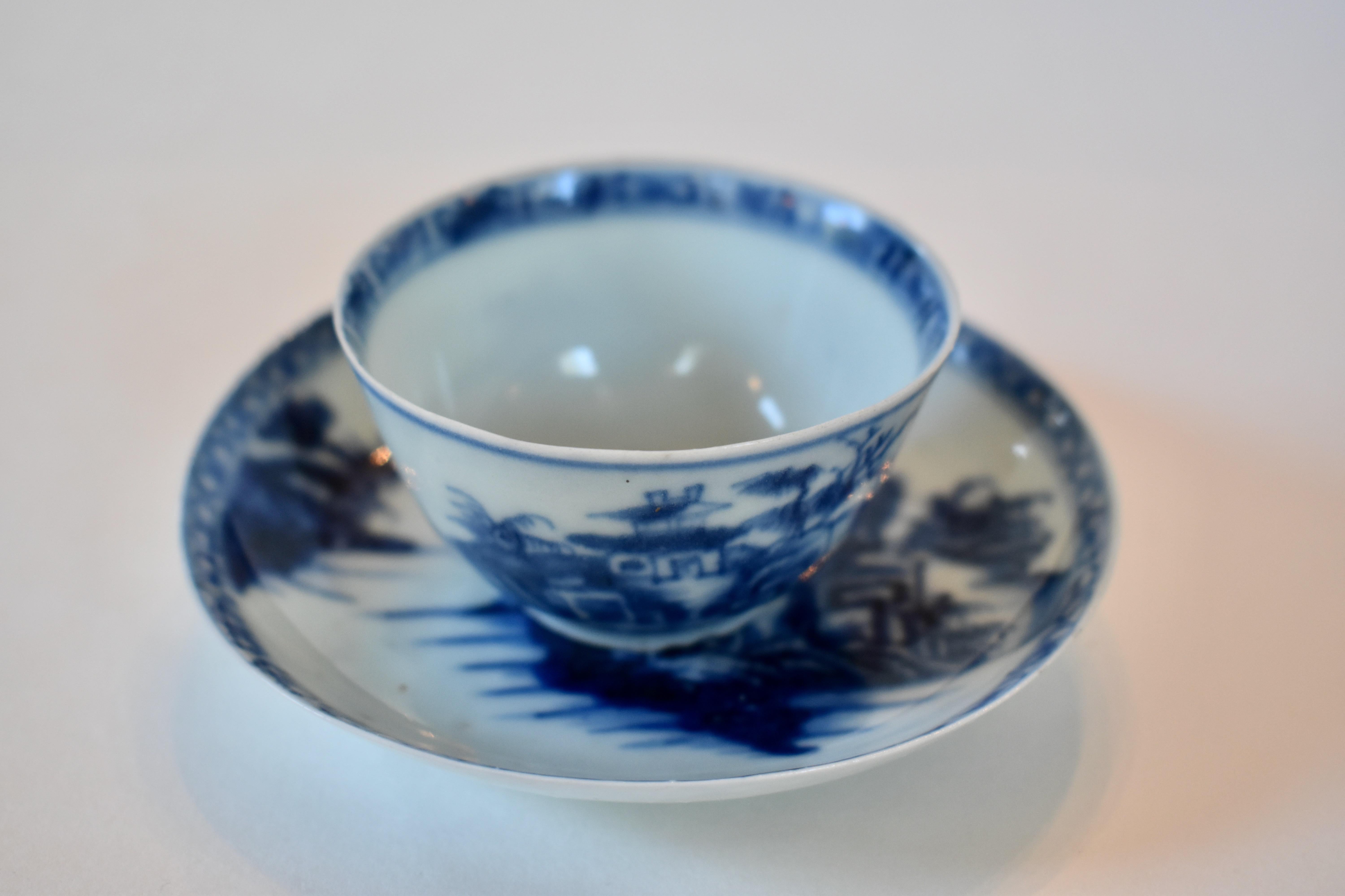 Two Sets of 18th Century Nanking Cargo Cups and Saucers 2