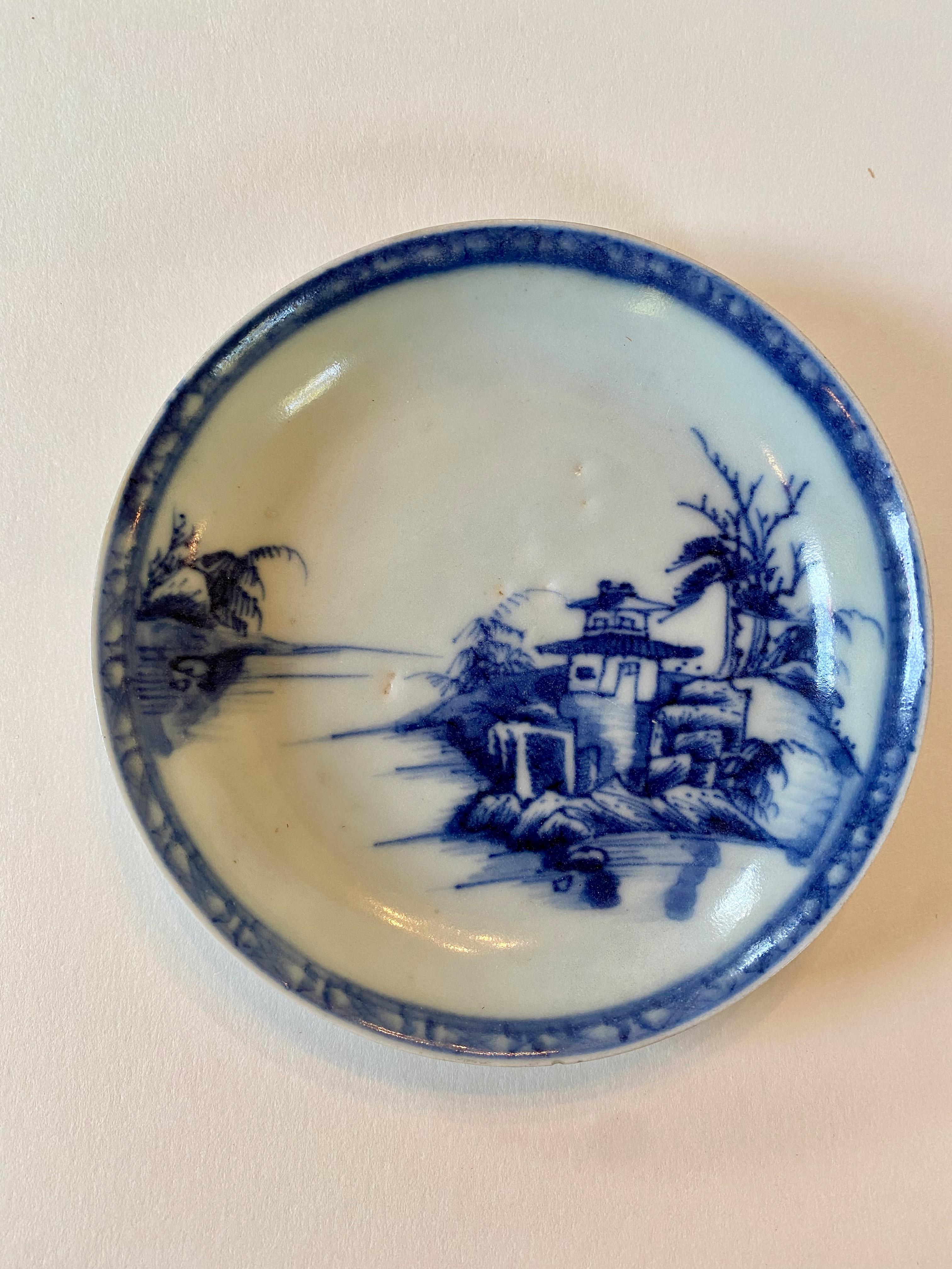 Hand-Painted Two Sets of 18th Century Nanking Cargo Cups and Saucers