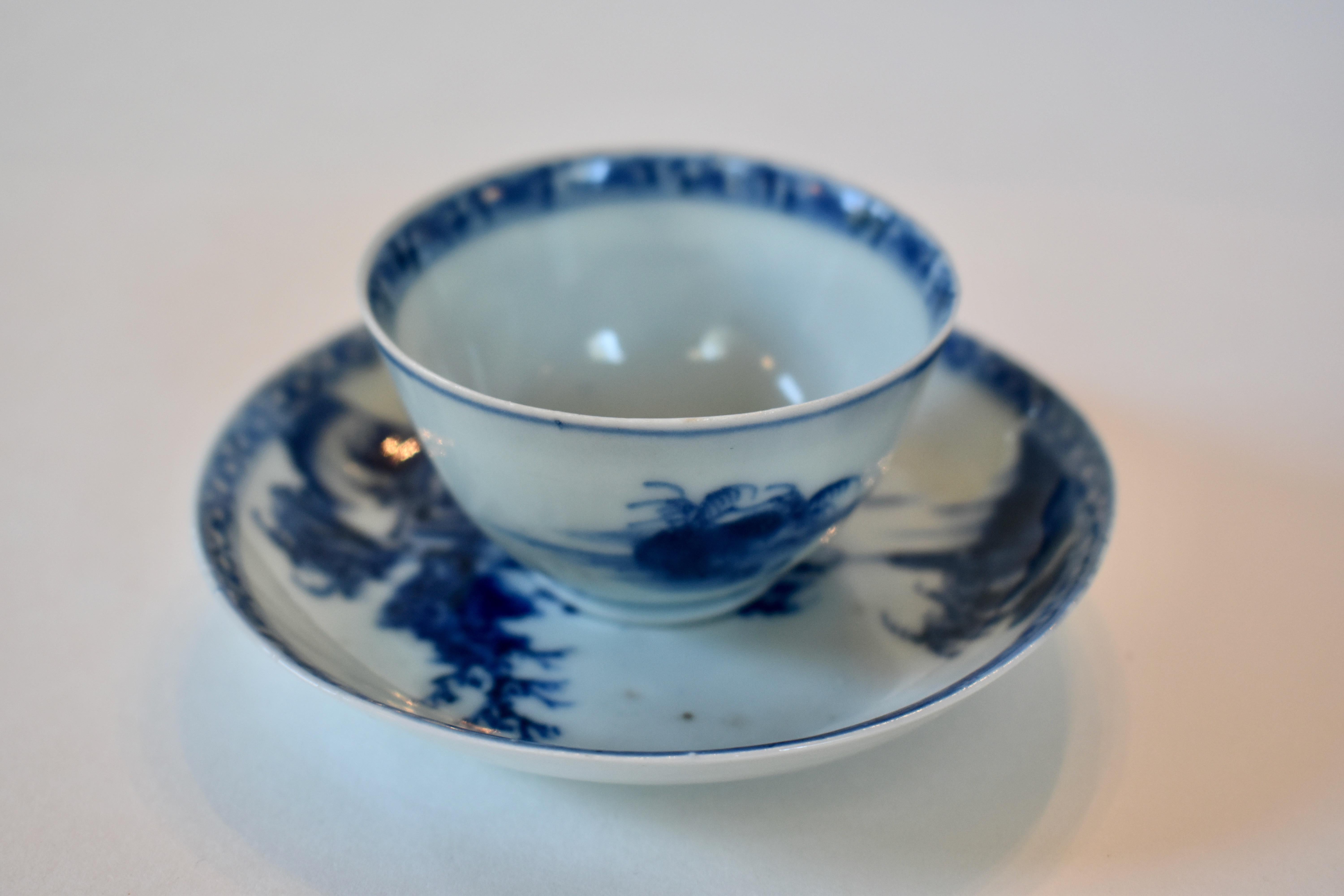Two Sets of 18th Century Nanking Cargo Cups and Saucers 1