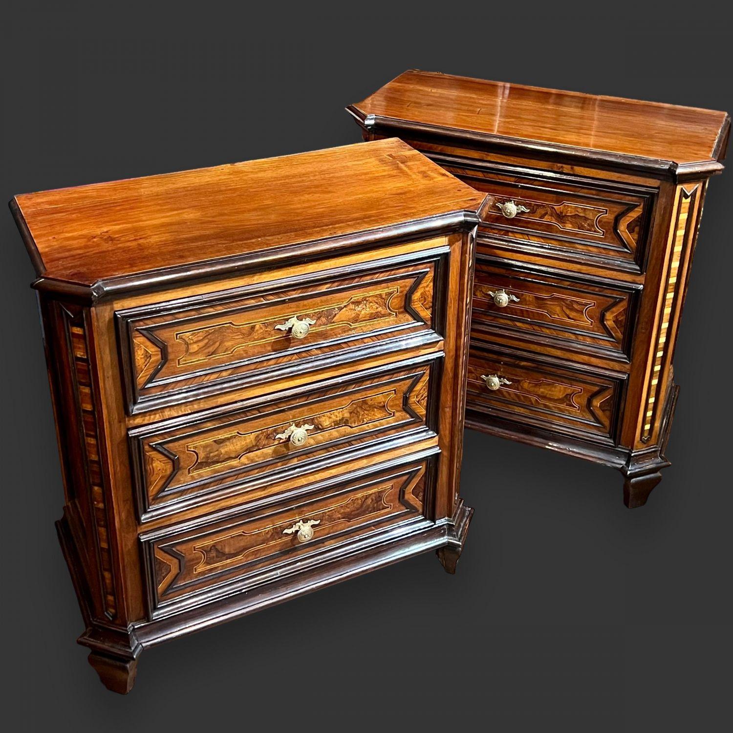 Pair of 18th Century Northern Italian Chest of Drawers of Small Proportions 8