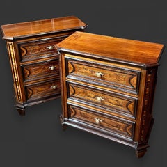 Pair of 18th Century Northern Italian Chest of Drawers of Small Proportions
