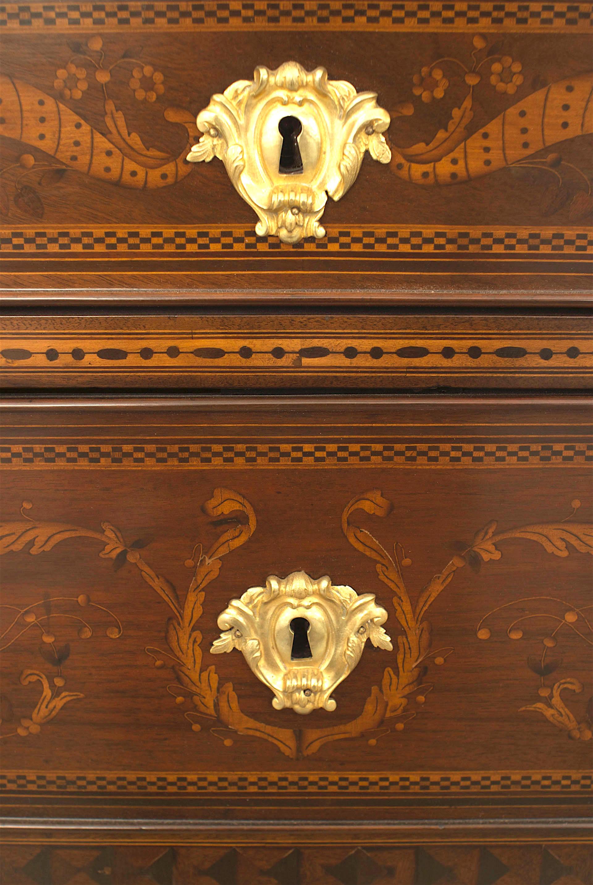 18th Century Pair of Italian Neo-Classic Walnut Commodes For Sale