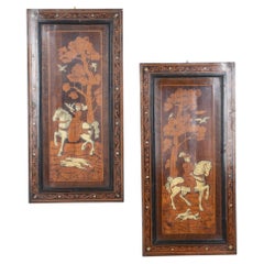 Pair of 18th Century Northern Italian Lombardy Inlay Panels