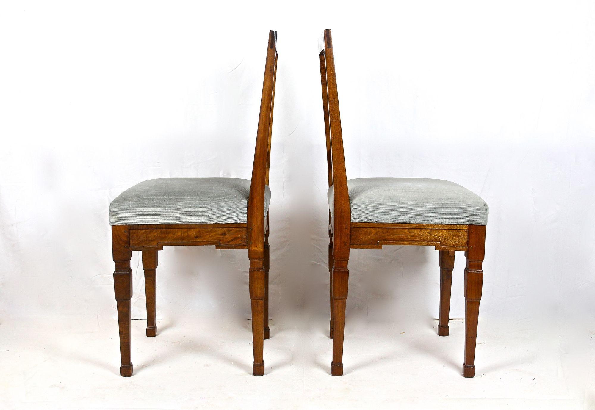 Pair of 18th Century Nutwood Chairs, Josephinism Period, Austria, Circa 1790 4