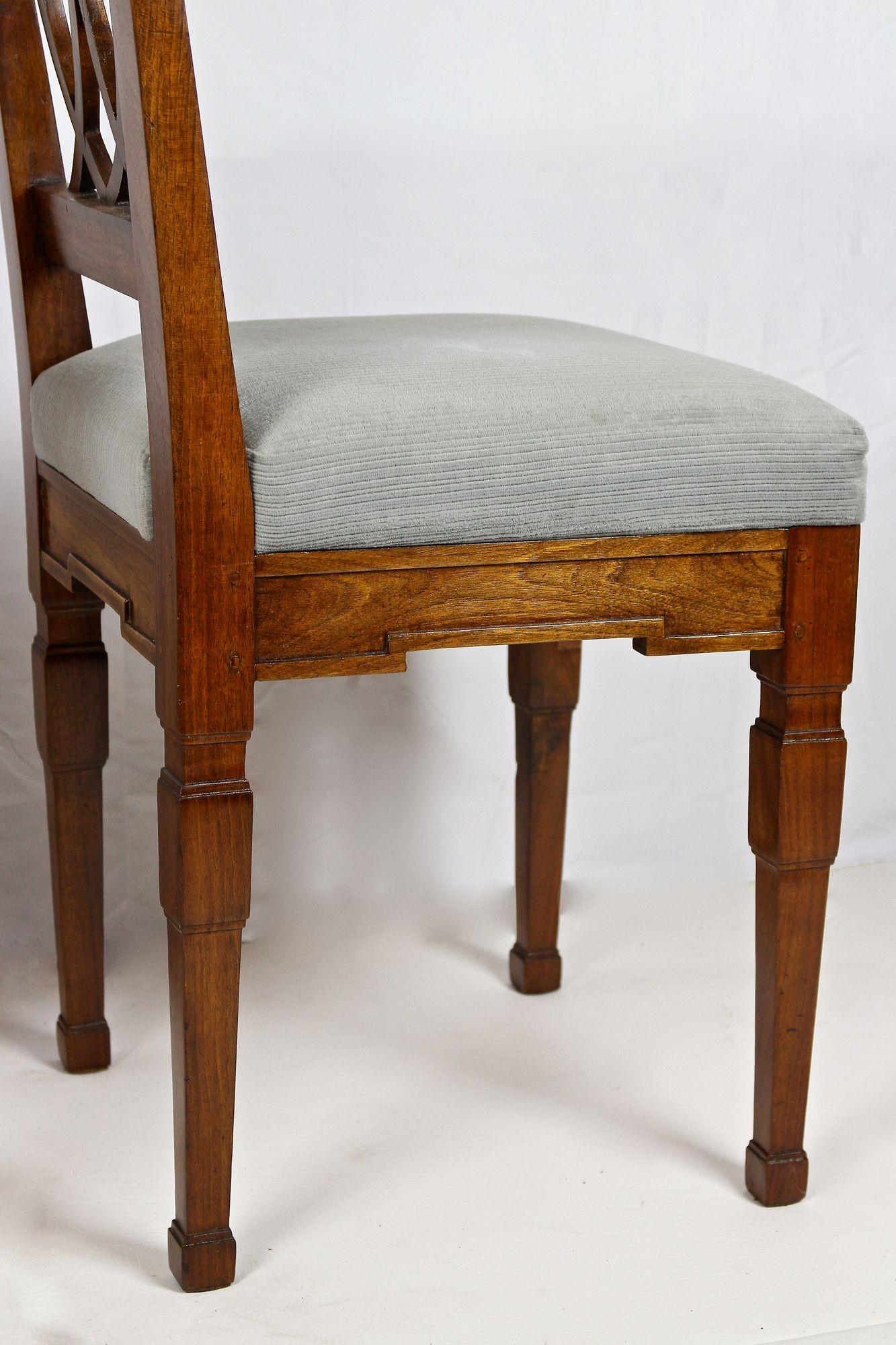 Pair of 18th Century Nutwood Chairs, Josephinism Period, Austria, Circa 1790 6