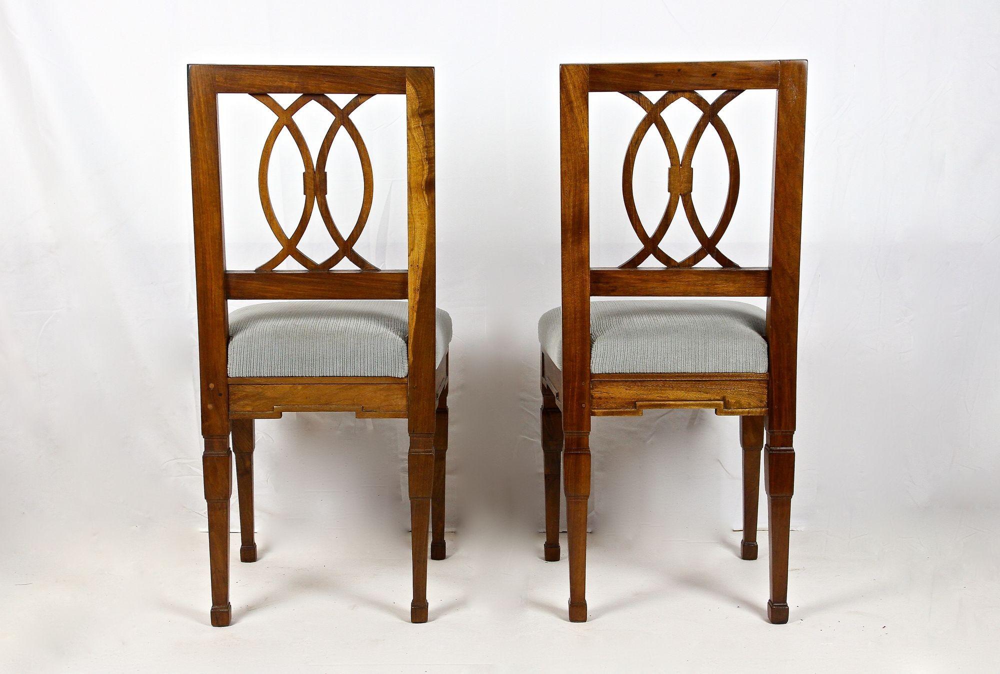 Pair of 18th Century Nutwood Chairs, Josephinism Period, Austria, Circa 1790 7