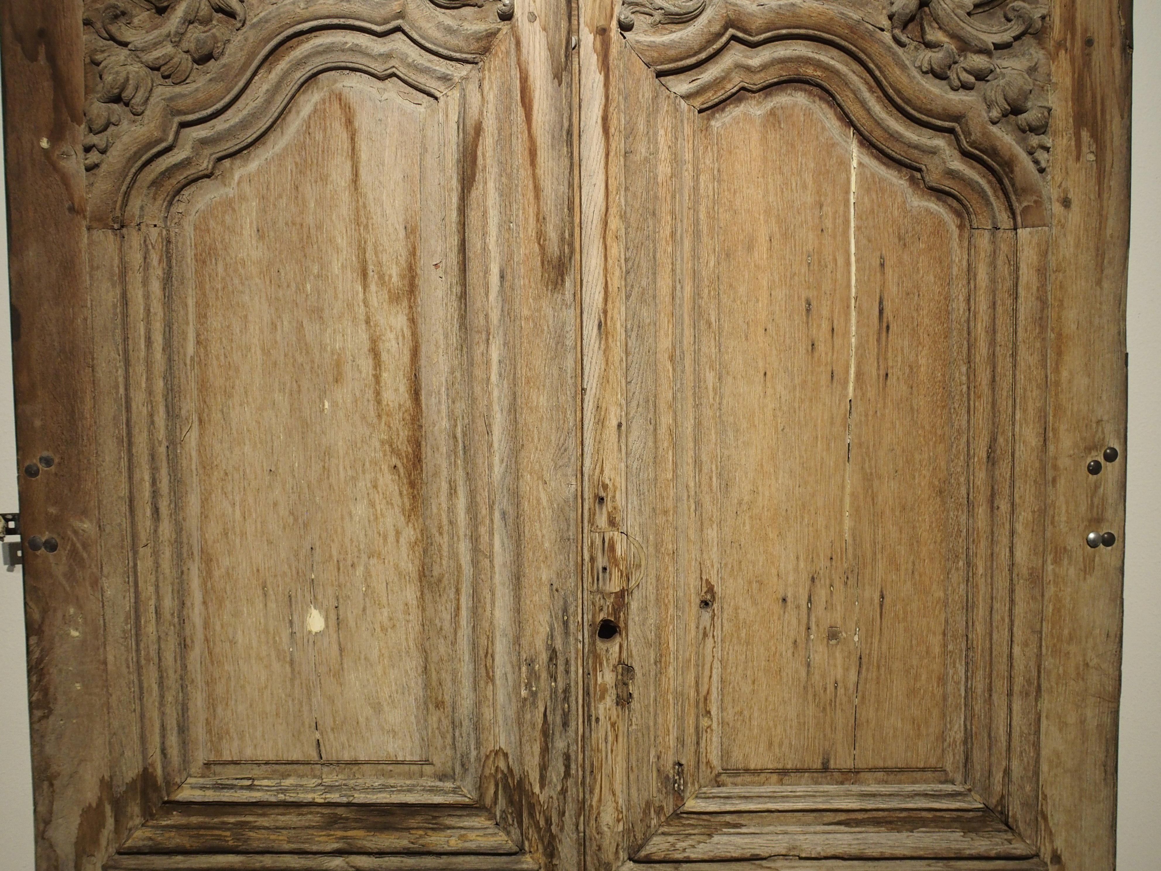 Pair of 18th Century Oak Entry Doors from Troyes, France 7