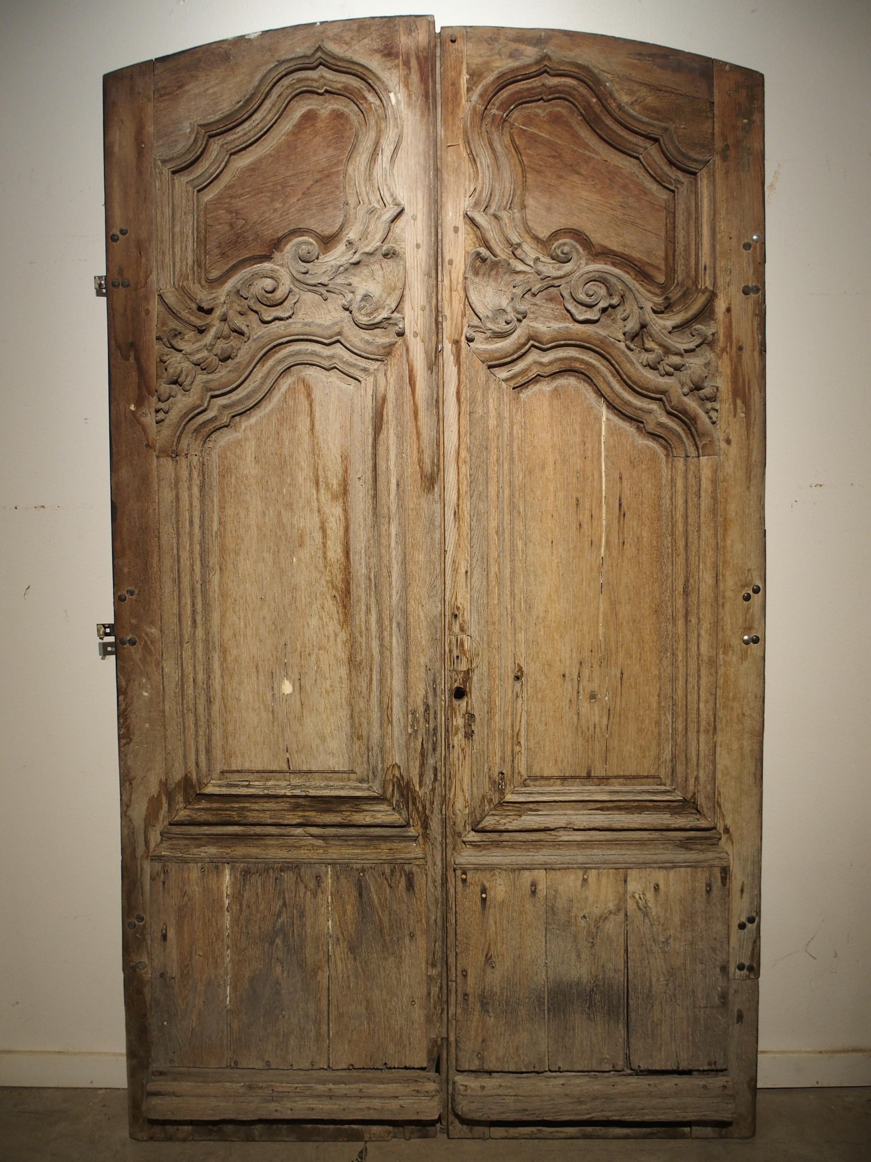 Pair of 18th Century Oak Entry Doors from Troyes, France 11