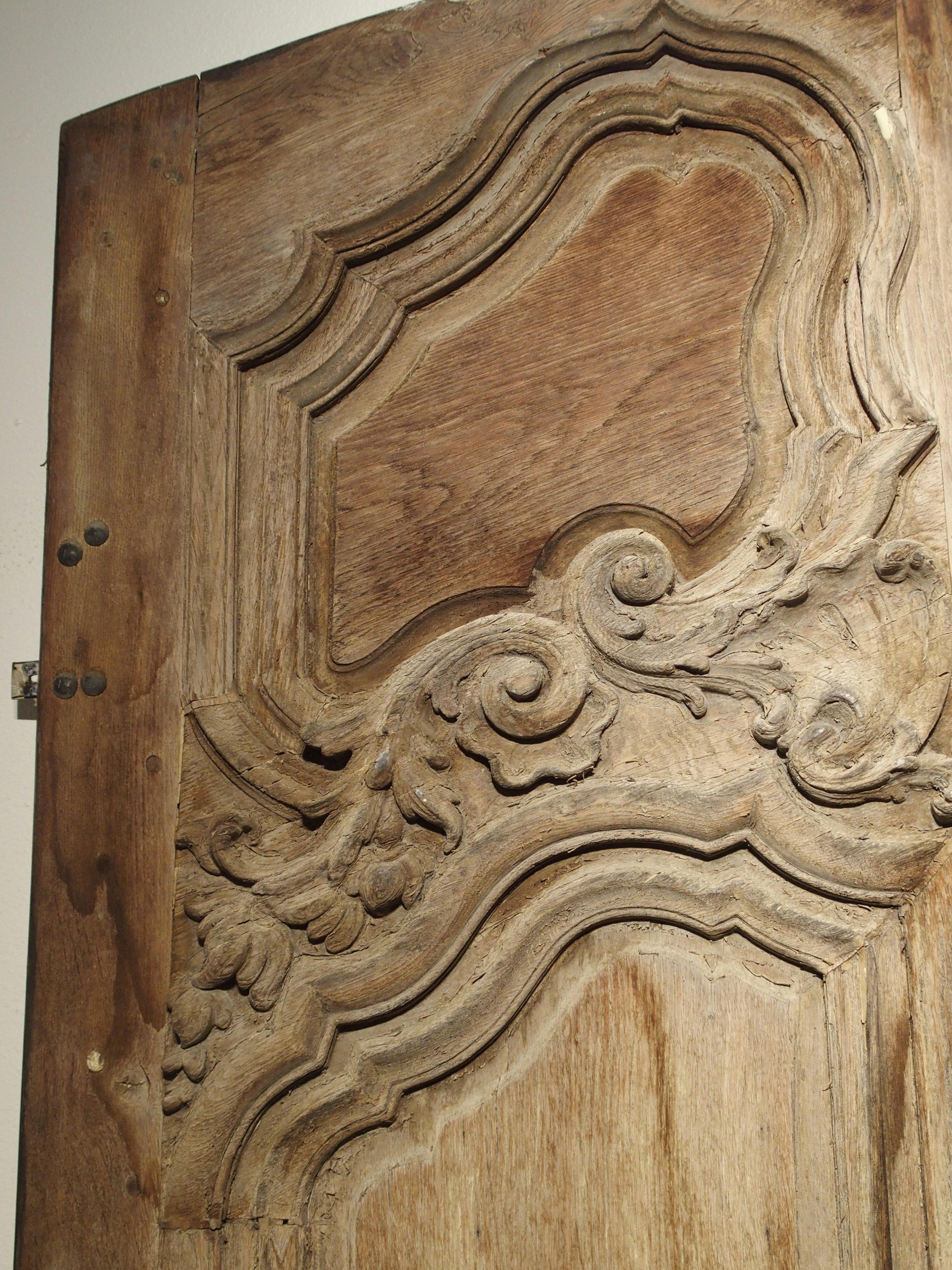 Pair of 18th Century Oak Entry Doors from Troyes, France 2