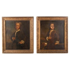 Pair of 18th Century Oil on Canvas Portrait Paintings