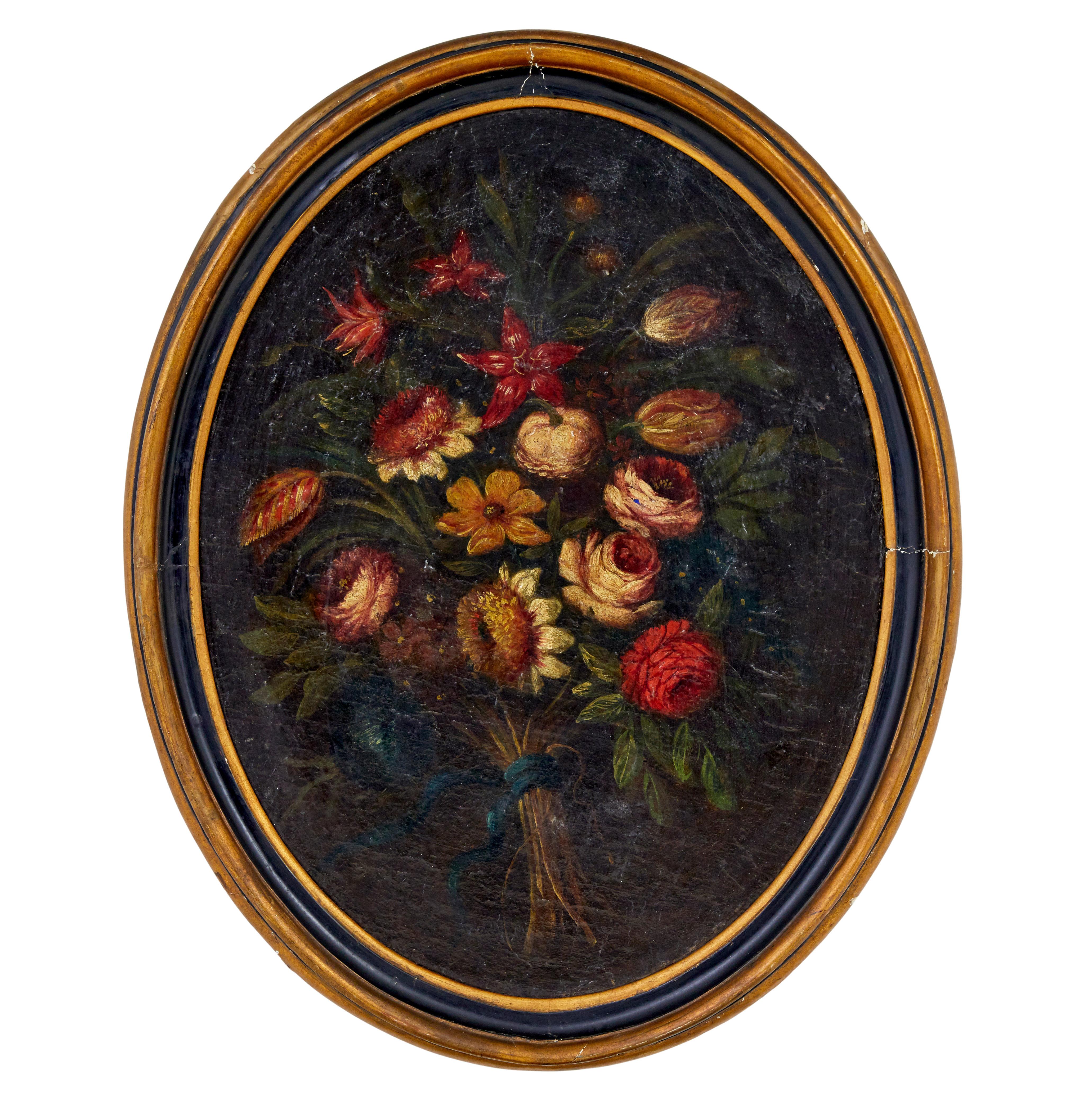Paire de peintures à l'huile du 18e siècle par Gasparo Lopez Nature morte Bon état - En vente à Debenham, Suffolk