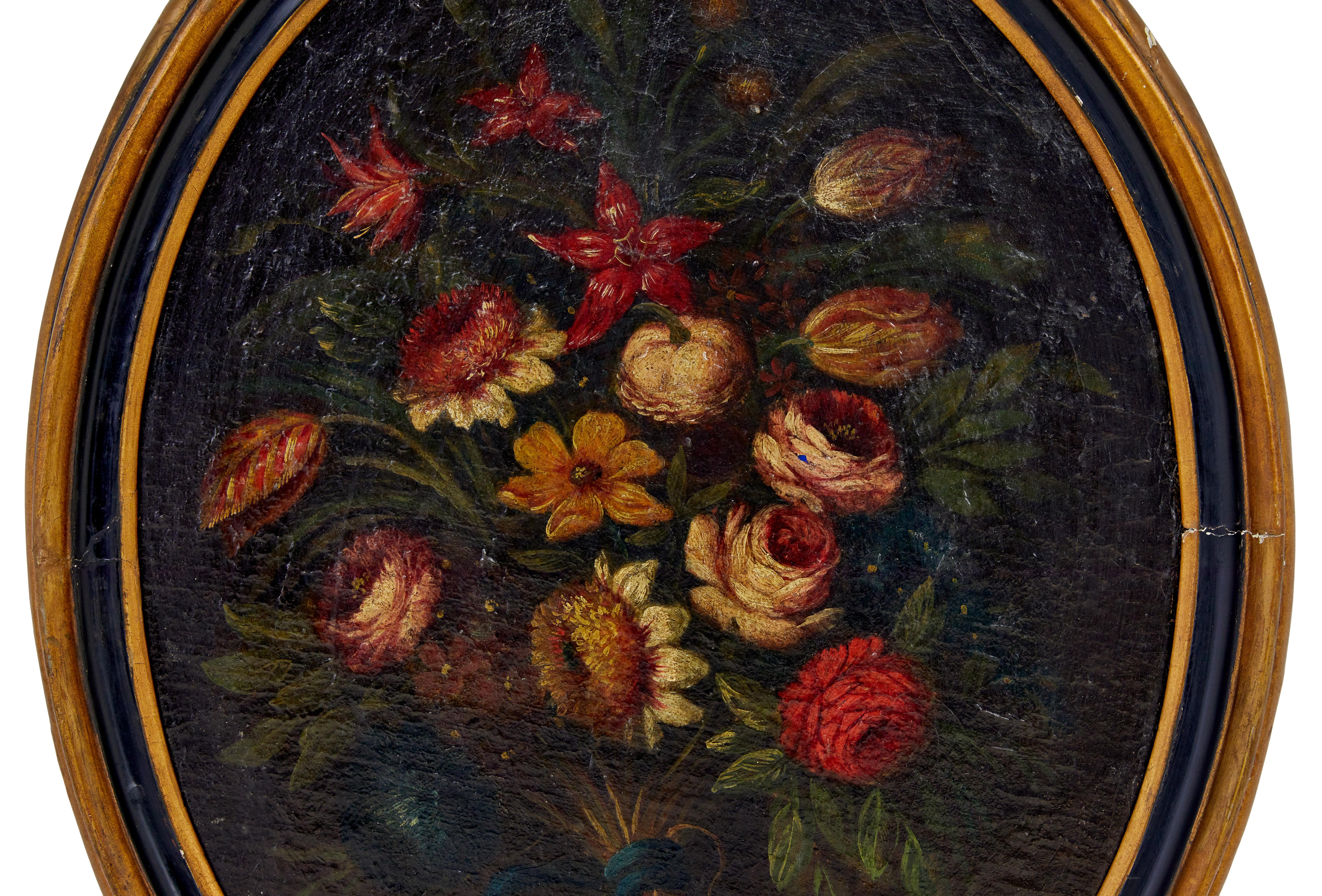 XVIIIe siècle Paire de peintures à l'huile du 18e siècle par Gasparo Lopez Nature morte en vente