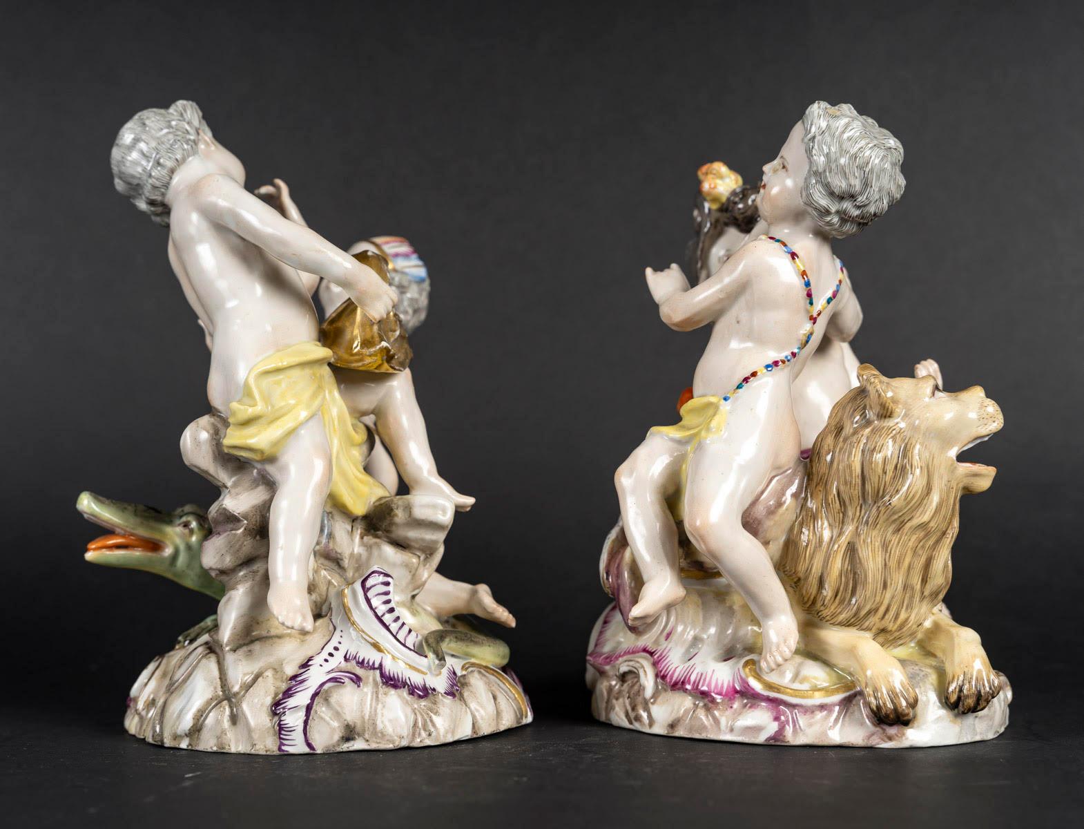 Coppia di gruppi in porcellana di Meissen del XVIII secolo o dell'inizio del XIX secolo. in vendita 4