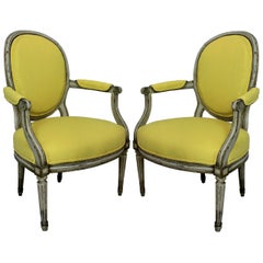 Pair of 18th Century Painted Armchairs
