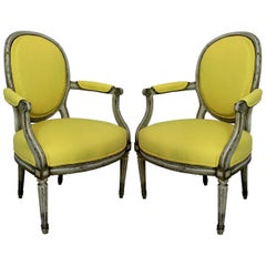 Pair of 18th Century Painted Armchairs