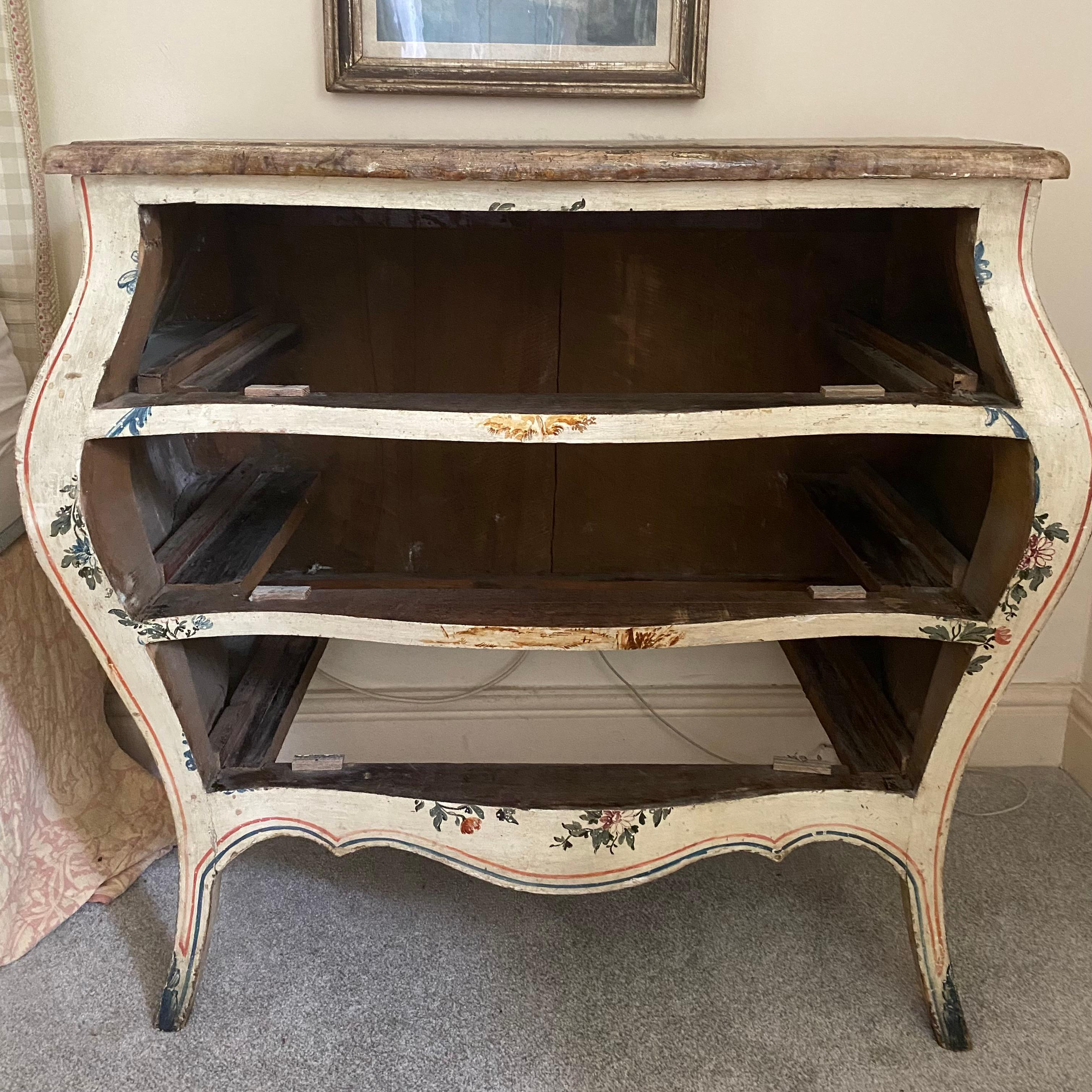 Pair of 18th Century Painted Italian Commodes  8