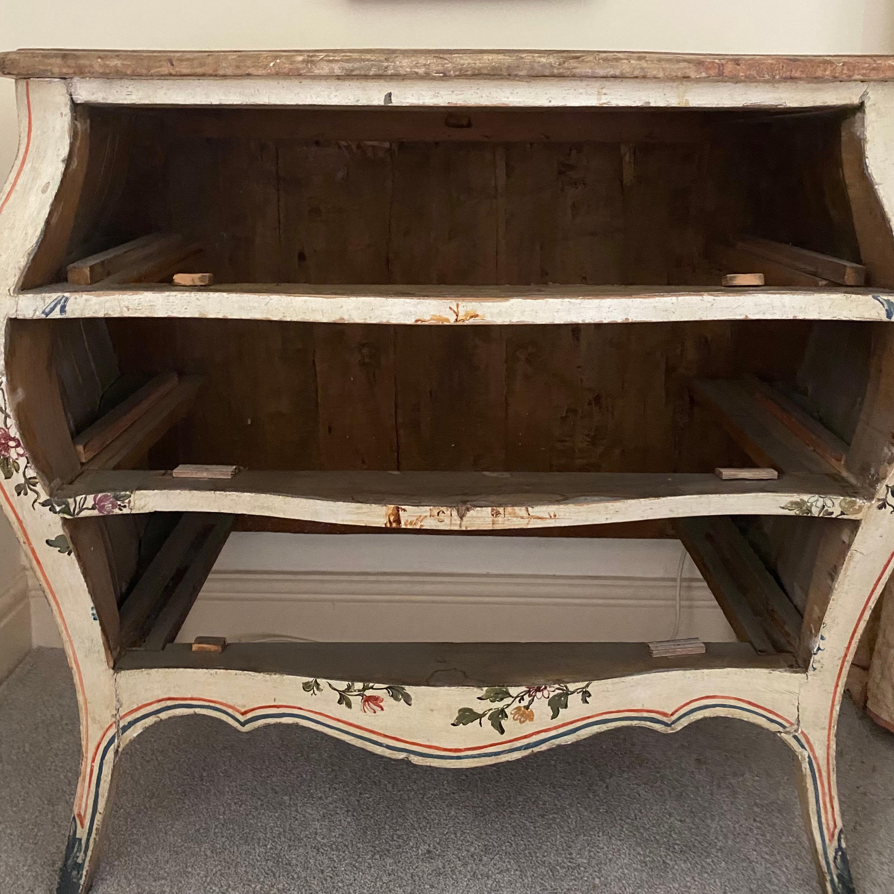 Pair of 18th Century Painted Italian Commodes  12