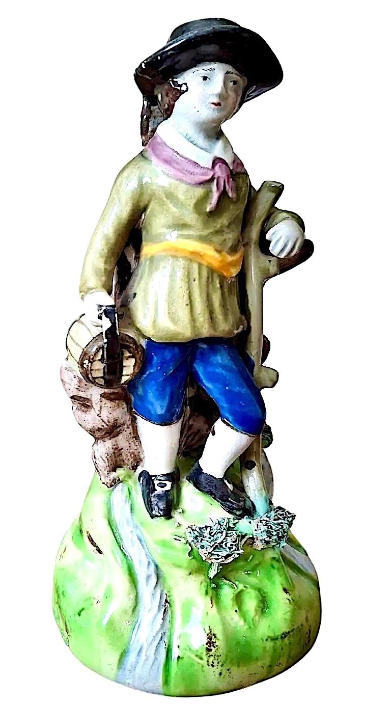 Paire de figurines en porcelaine perlée du 18e siècle  Style géorgien en vente 1