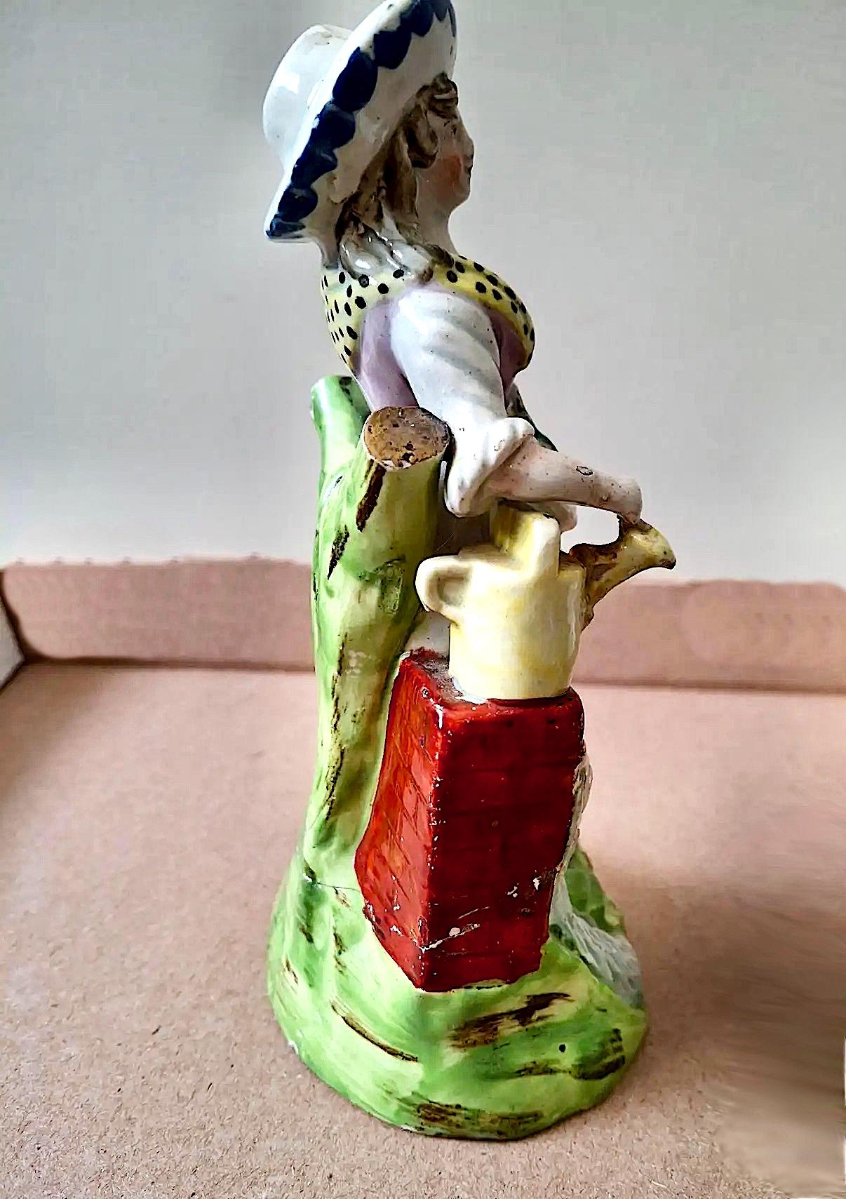 XIXe siècle Paire de figurines en porcelaine perlée du 18e siècle  Style géorgien en vente