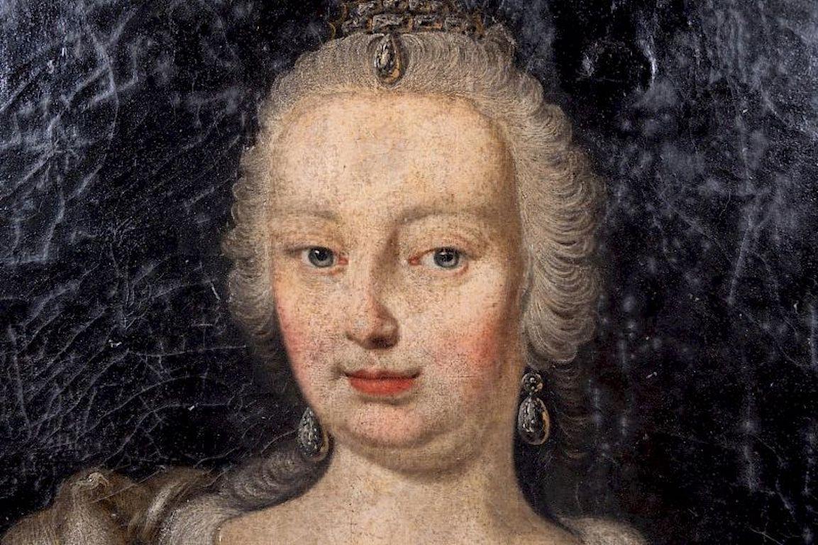 Autrichien Paire de portraits de l'empereur François Ier et de l'impératrice Marie-Thérèse du 18e siècle en vente