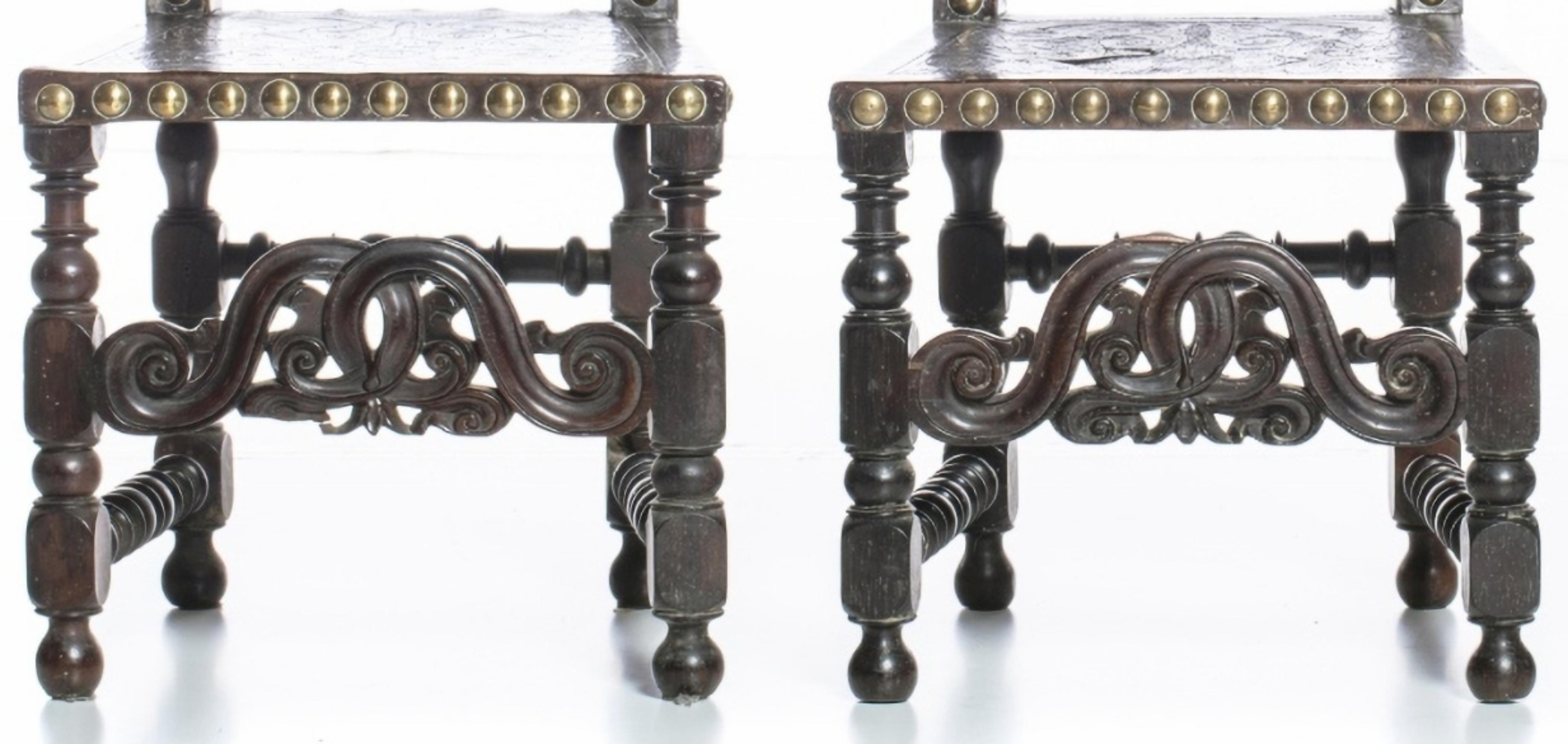 Baroque Pair of 18th Century Portuguese Chairs in Kingwood