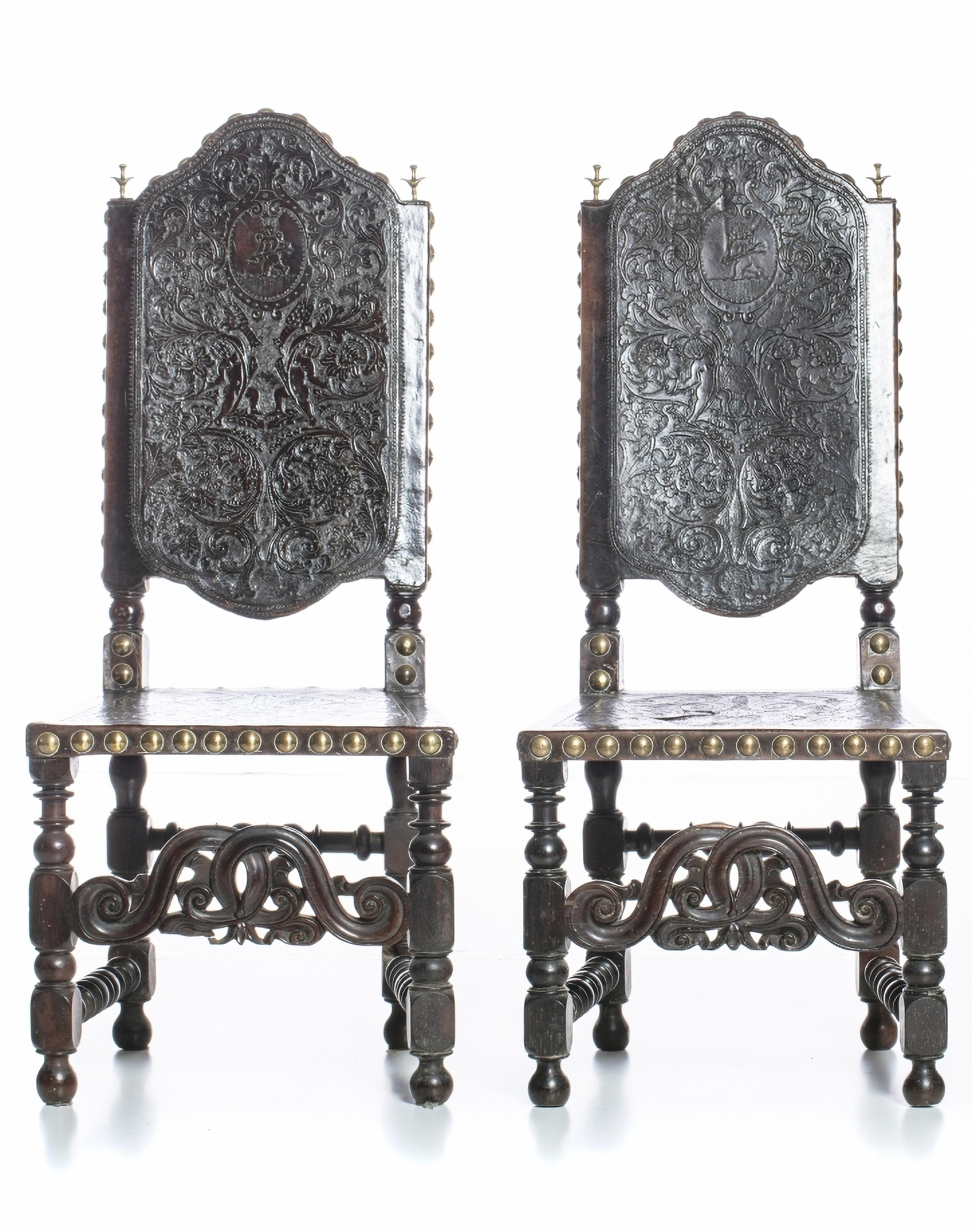 Pair of 18th Century Portuguese Chairs in Kingwood In Good Condition In Madrid, ES