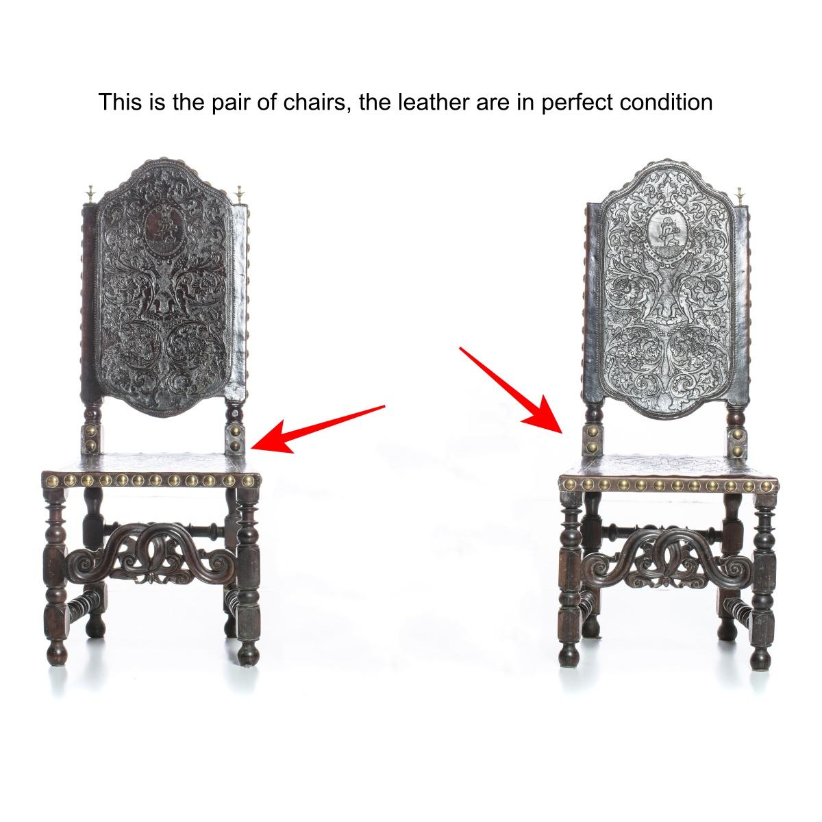18th Century and Earlier Pair of 18th Century Portuguese Chairs in Kingwood