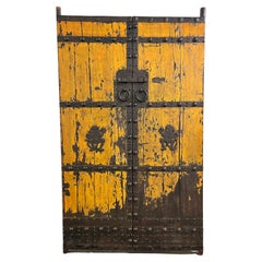 Pareja de puertas de patio chinas de la dinastía Qing del siglo XVIII