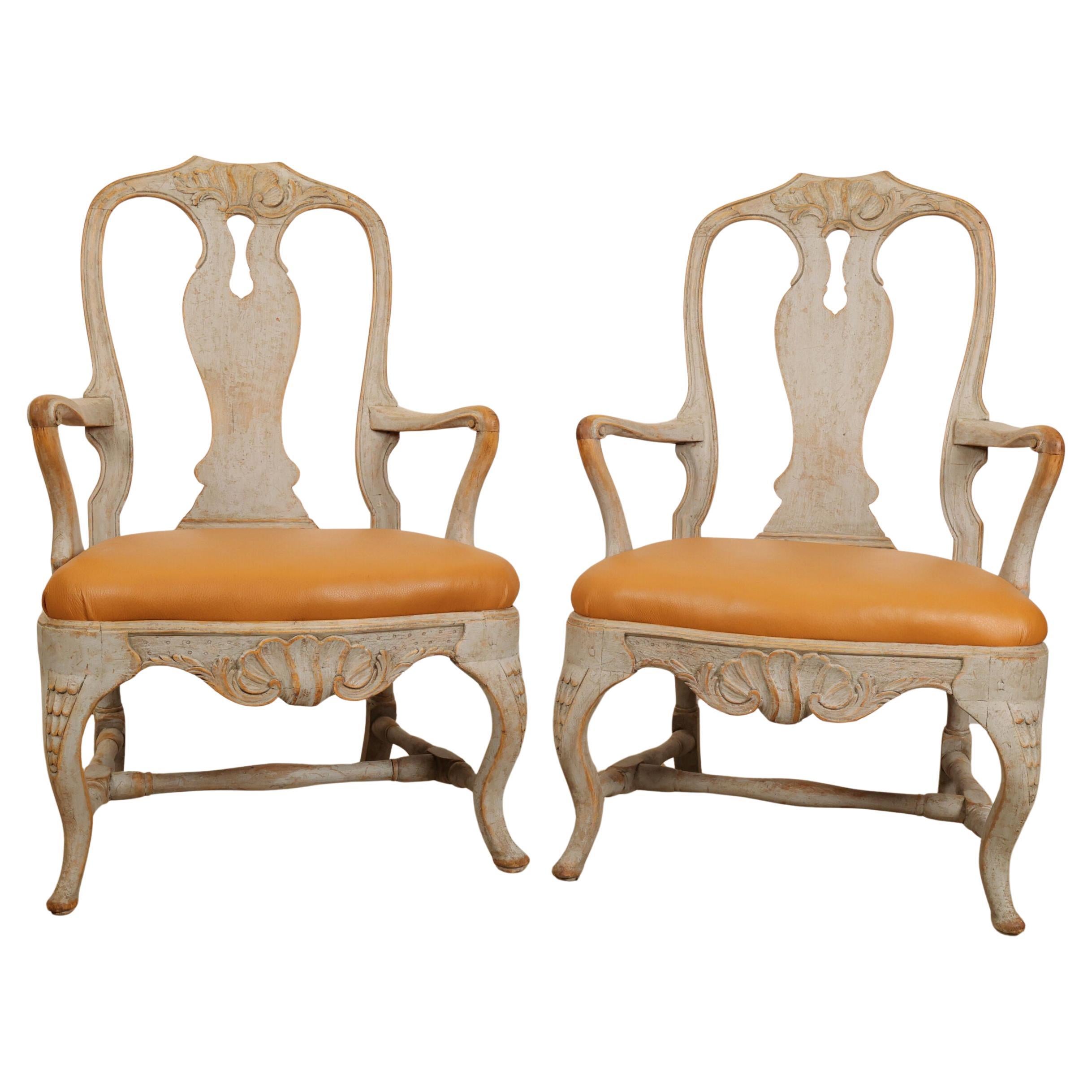 Pareja de sillones rococó del siglo XVIII