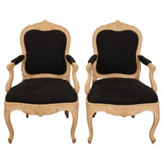 Pair of 18th Century Rococo Palace Style Armchairs